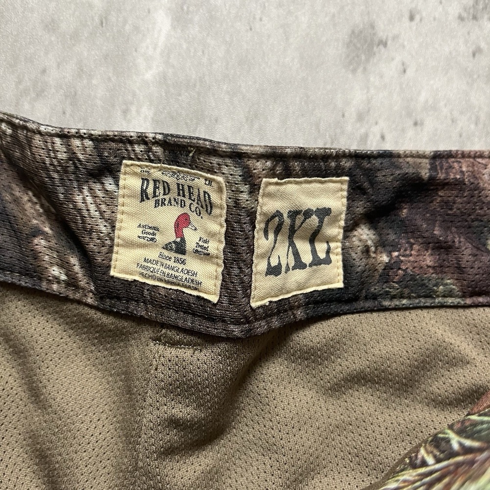 Red Head polyester camo hunting pants Men's size 2XL Cargo Ankle Strings - Picture 6 of 9